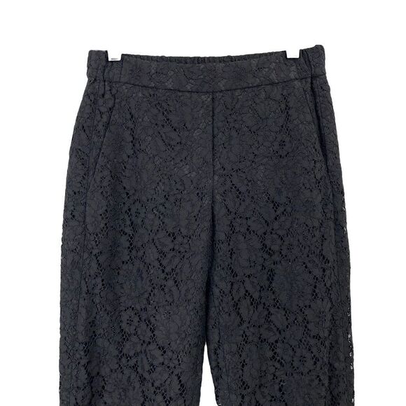 J. Crew black Easy Lace evening ankle pants Sz 2 - Picture 3 of 9